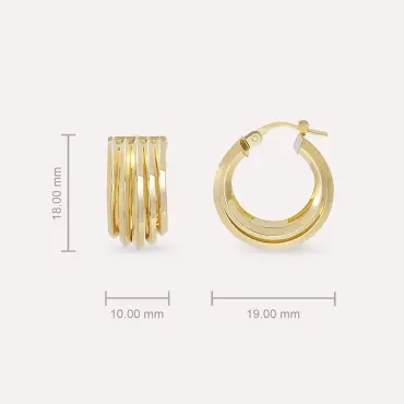 Spell Yellow Gold Hoop Earring - Nev Jewellery (1)