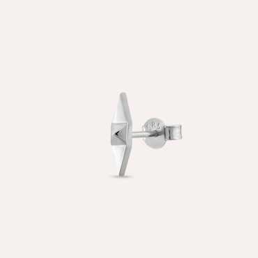 Spike White Gold Single Earring - Nev Jewellery