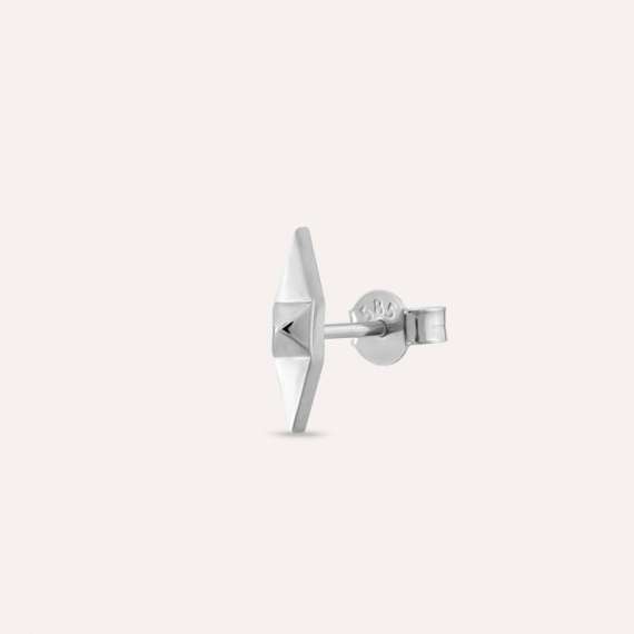 Spike White Gold Single Earring - 1