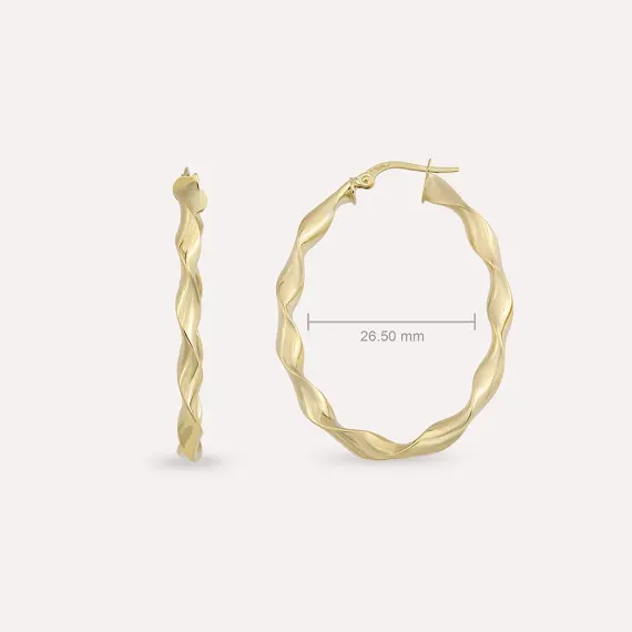 Spira Large Yellow Gold Hoop Earring - 3
