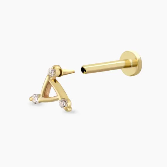Spiri Diamond Yellow Gold Piercing - 3