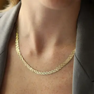 Spiss Yellow Gold Necklace - Nev Jewellery (1)