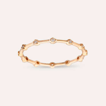 Sprit 0.07 CT Diamond Rose Gold Ring - Nev Jewellery (1)