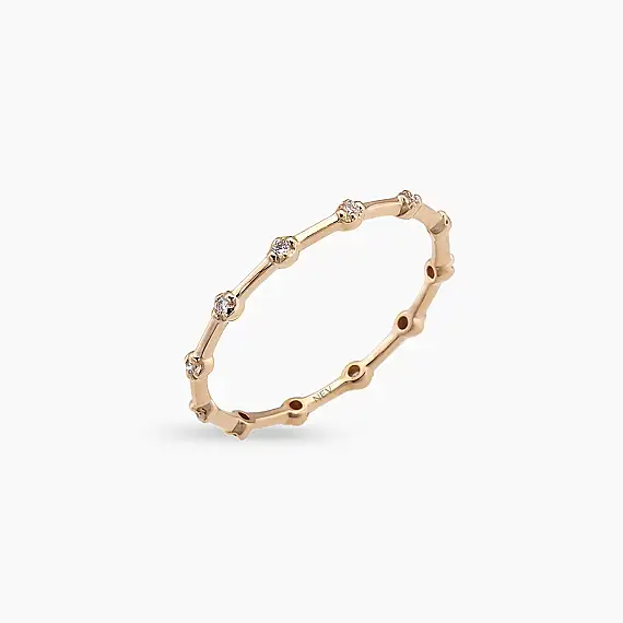 Sprit 0.07 CT Diamond Rose Gold Ring - 4