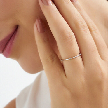 Sprit 0.07 CT Diamond White Gold Ring - Nev Jewellery