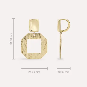 Squier Yellow Gold Earring - Nev Jewellery (1)
