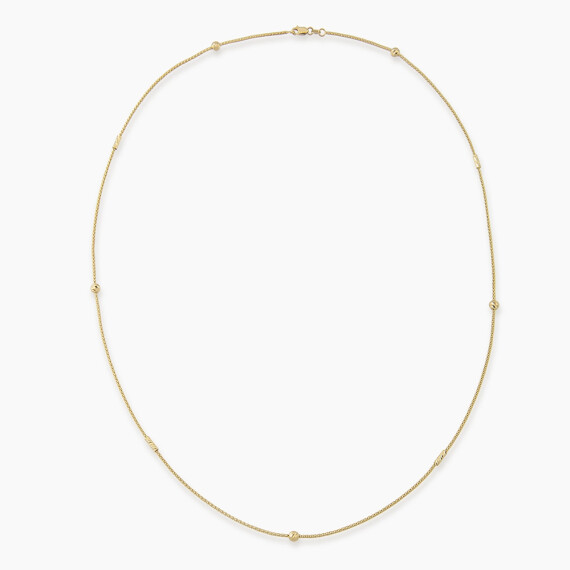 Starlit Yellow Gold Italian Necklace - Nev Jewellery