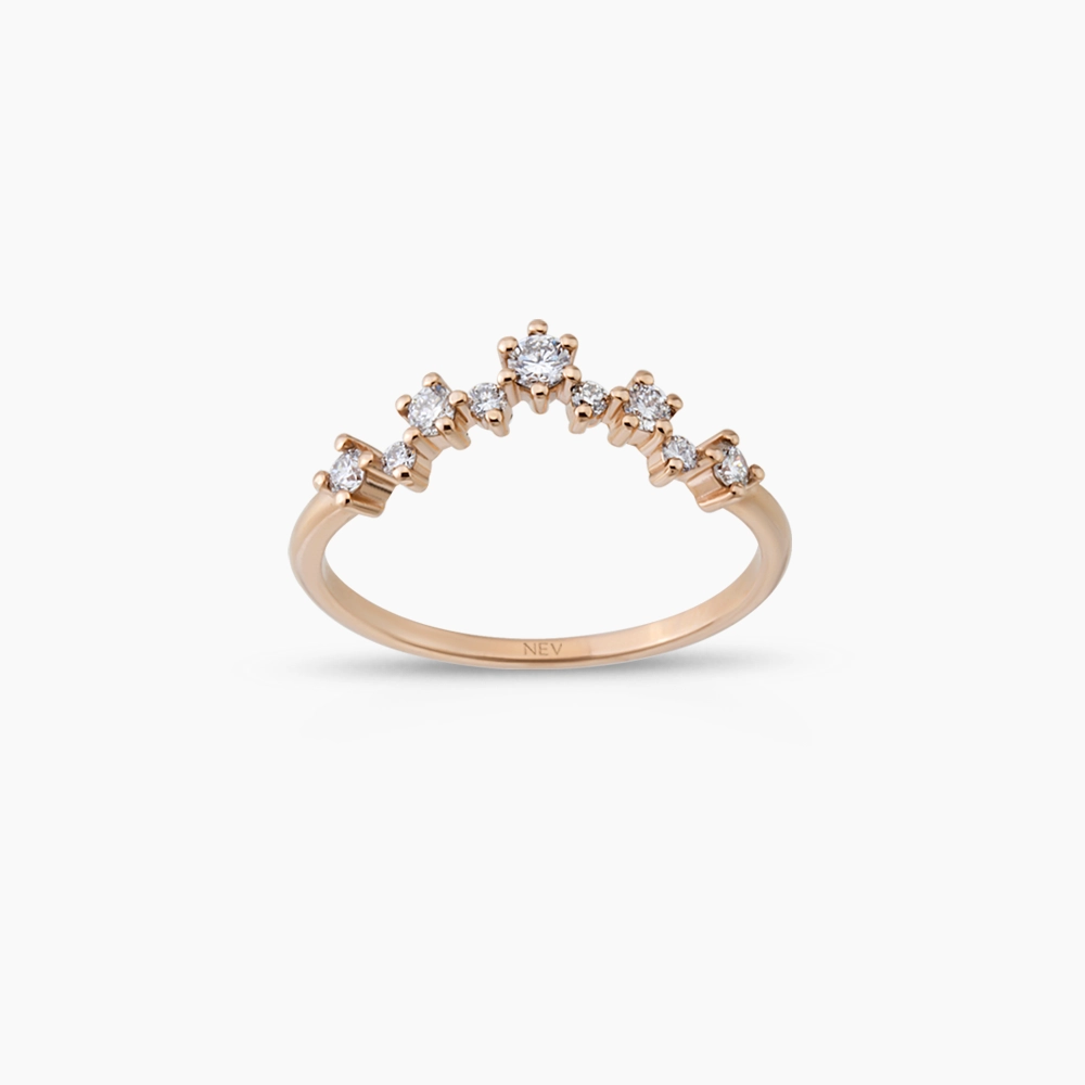 Stars 0.22 CT Diamond Ring - 1