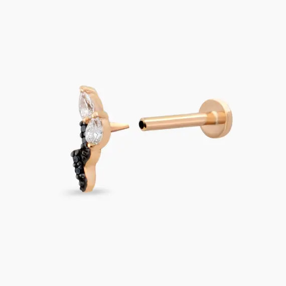 Storm Black Diamond Rose Gold Piercing - 4