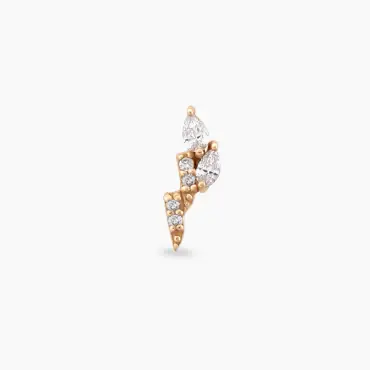 Storm Pear Cut Diamond Rose Gold Piercing - Nev Jewellery (1)