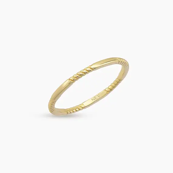 Struct Yellow Gold Ring - 2