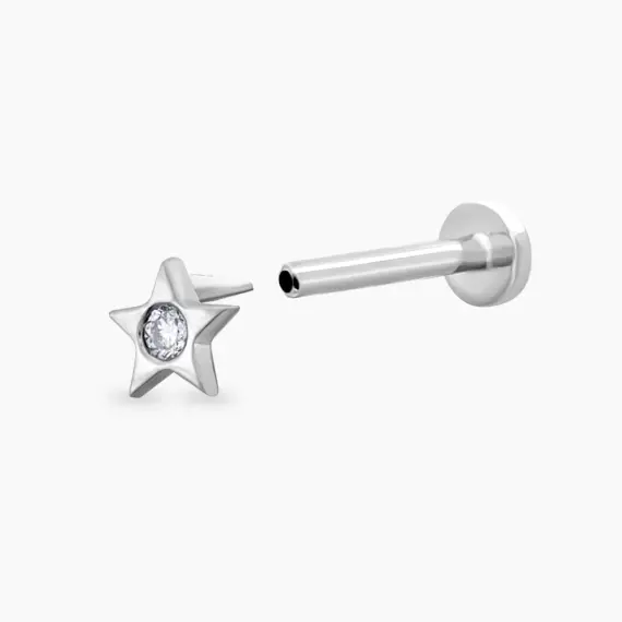 Twinkle Diamond White Gold Piercing - 4