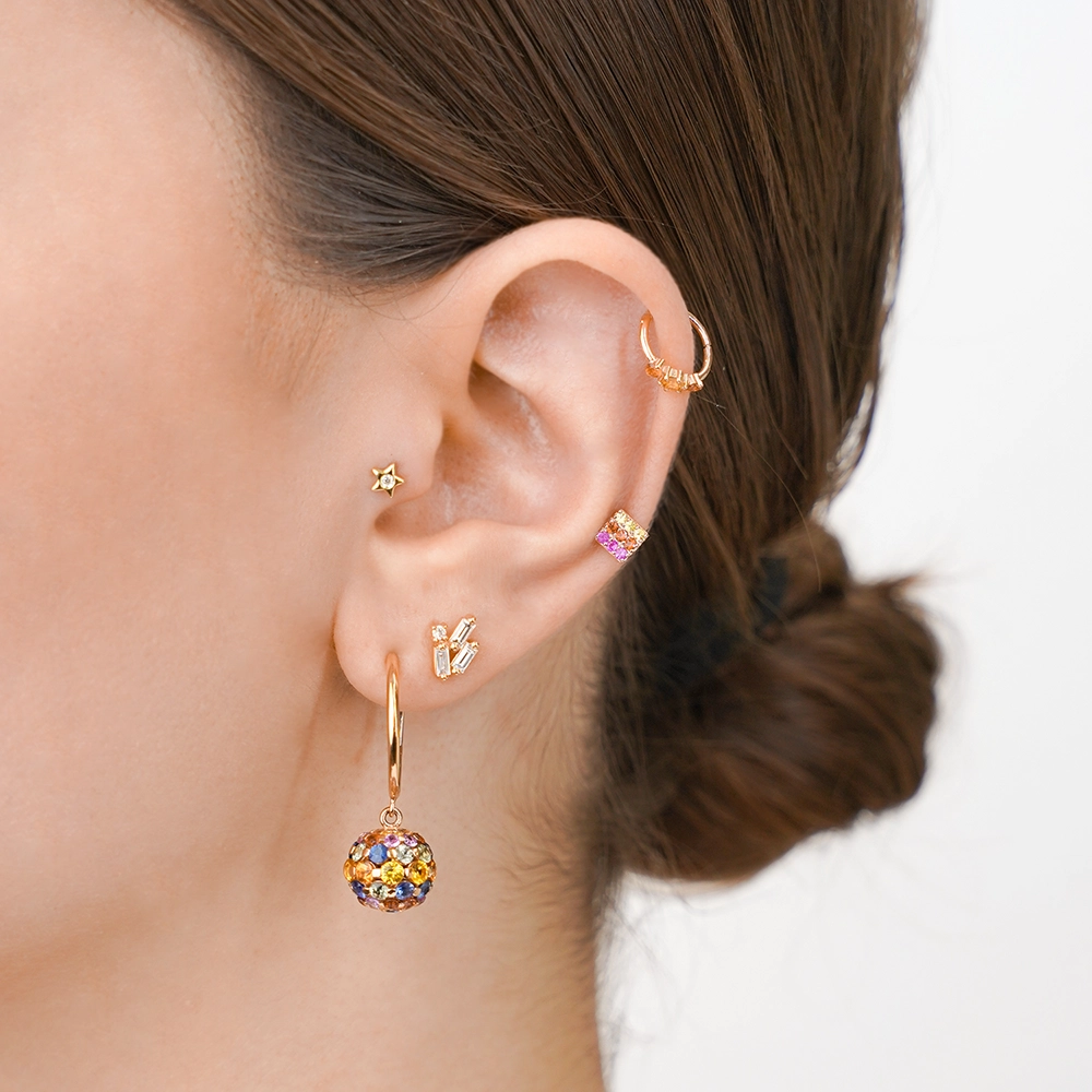 Twinkle Diamond Yellow Gold Piercing - Nev Jewellery (1)