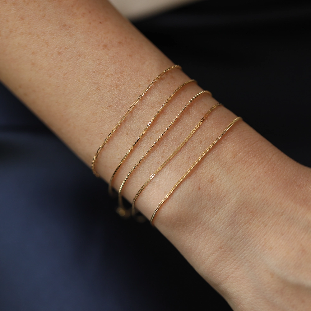 Vela Yellow Gold Italian Bracelet - Nev Jewellery (1)