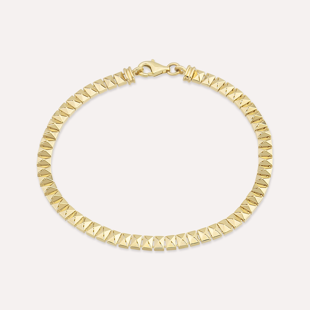 Vertex Yellow Gold Bracelet - Nev Jewellery (1)