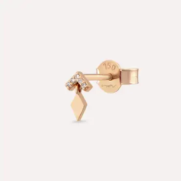 Vina Diamond Rose Gold Earring - Nev Jewellery (1)