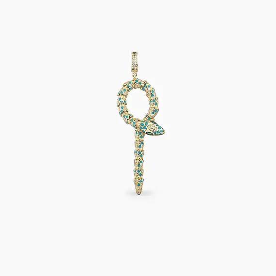 Viper Yellow Gold Necklace Pendant - 1