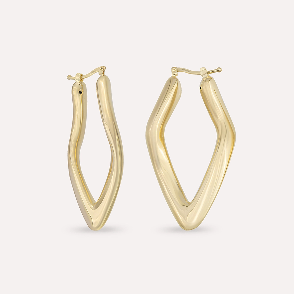 Vita Yellow Gold Italian Earring - Nev Jewellery (1)