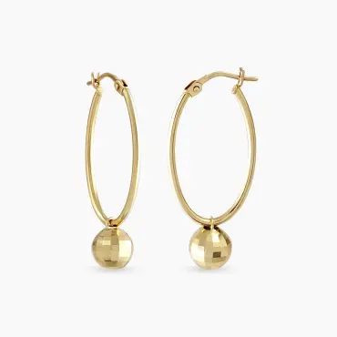 Viva Yellow Gold Italian Earring - Nev Jewellery (1)