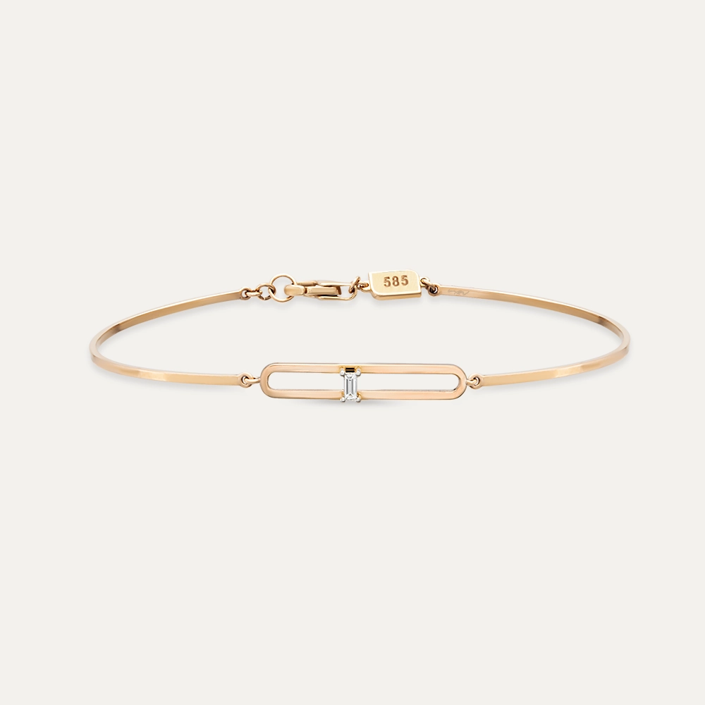 Vivien 0.03 CT Baguette Cut Diamond Bracelet - Nev Jewellery (1)