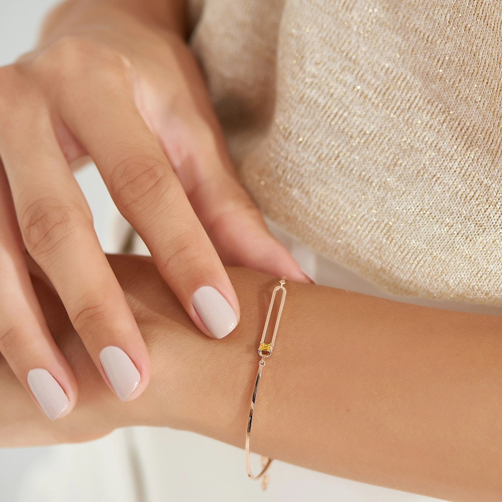 Vivien 0.12 CT Yellow Sapphire Rose Gold Bracelet - Nev Jewellery (1)
