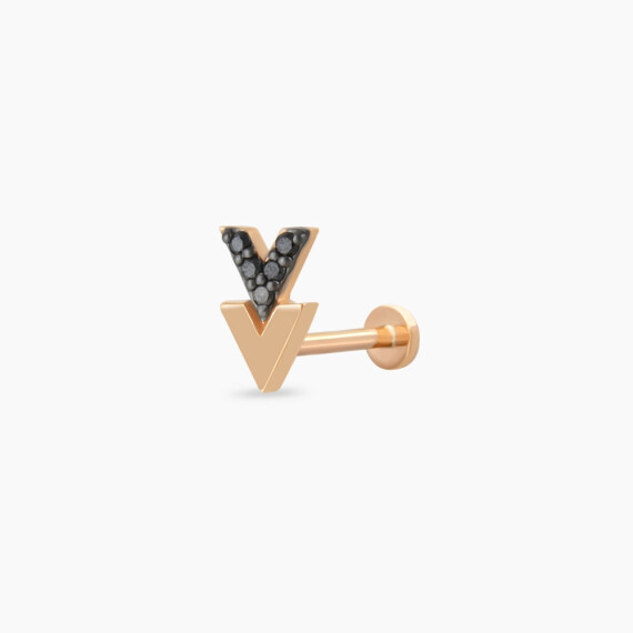 Way Black Diamond Rose Gold Piercing - Nev Jewellery
