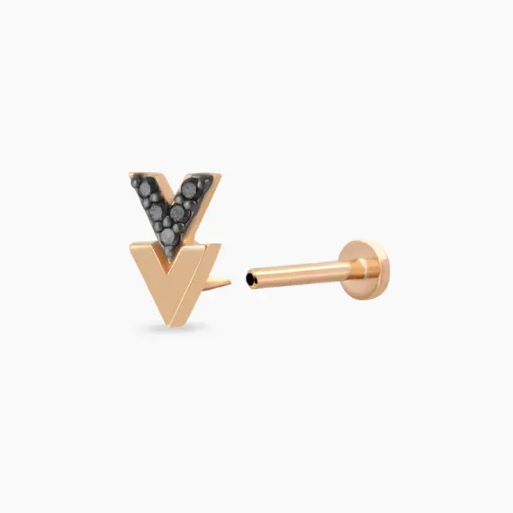 Way Black Diamond Rose Gold Piercing - 4