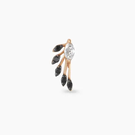 Asteroid Black Diamond Rose Gold Piercing - 3