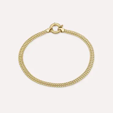 Woven Yellow Gold Bracelet - Nev Jewellery (1)