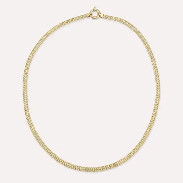 Woven Yellow Gold Necklace - Nev Jewellery (1)