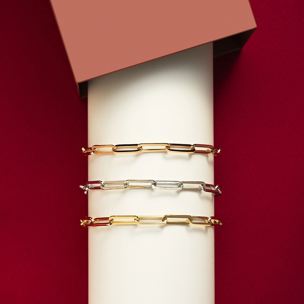Yellow Gold Chain Bracelet - 3