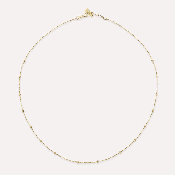 Yellow Gold Chain with Dorica Detail - Nev Jewellery