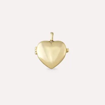Yellow Gold Heart Cap Pendant - Nev Jewellery (1)