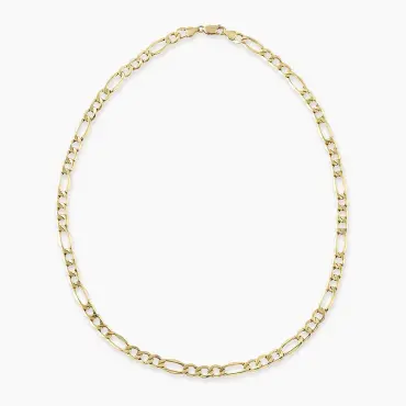 Yellow Gold Italian Figaro Necklace - Nev Jewellery (1)