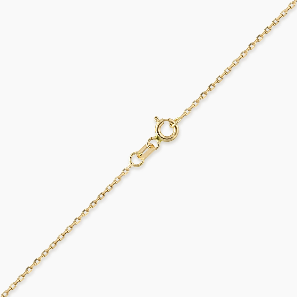 Yellow Gold Necklace with Evil Eye Detail - 3