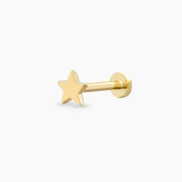 Yıldız Yellow Gold Piercing - Nev Jewellery (1)