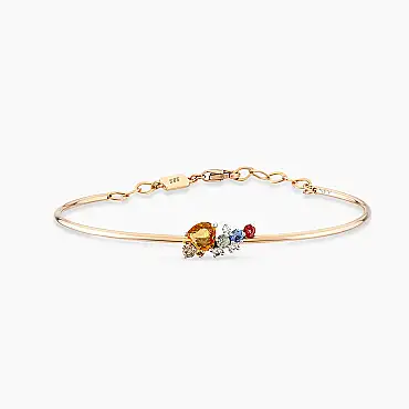 Zoya 0.76 CT Brown Diamond and Multicolor Sapphire Bracelet - Nev Jewellery (1)