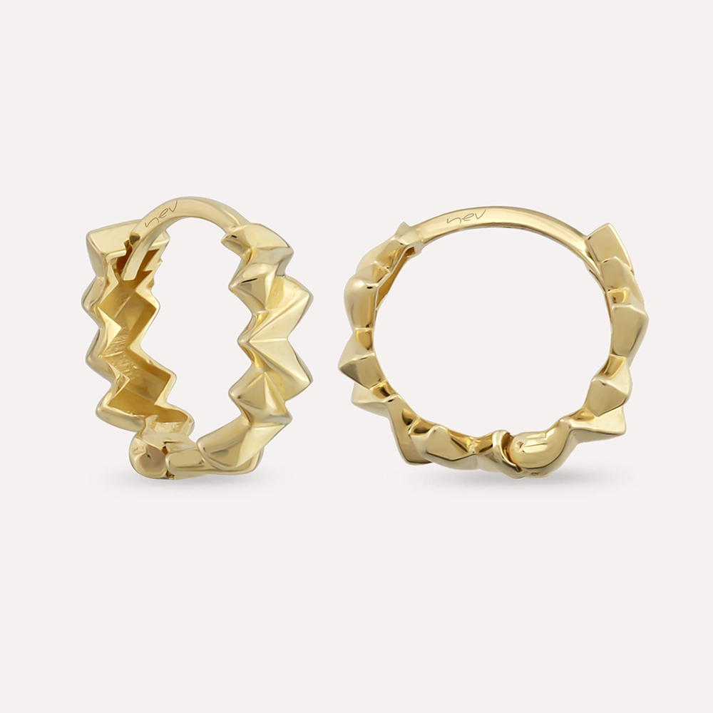 Epic Sarı Altın Halka Küpe - Nev Jewellery (1)