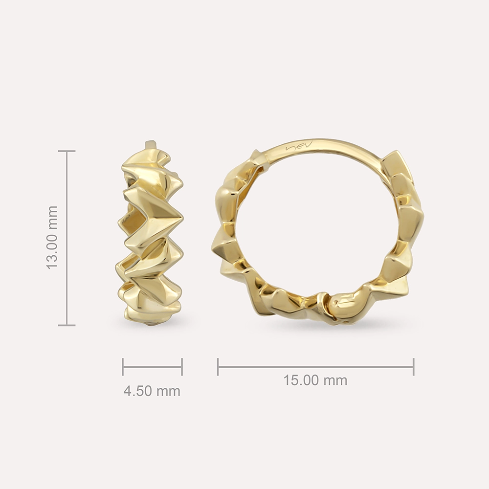 Epic Yellow Gold Hoop Earring - 3