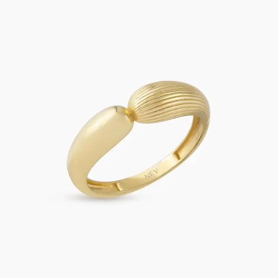 Equa Yellow Gold Ring - 4