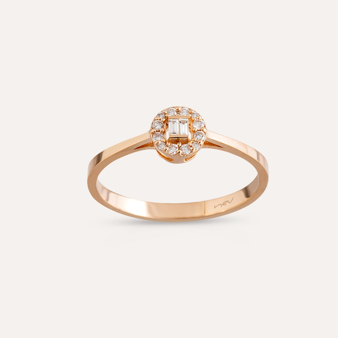 Esta 0.11 CT Baguette Cut Diamond Rose Gold Ring - 3