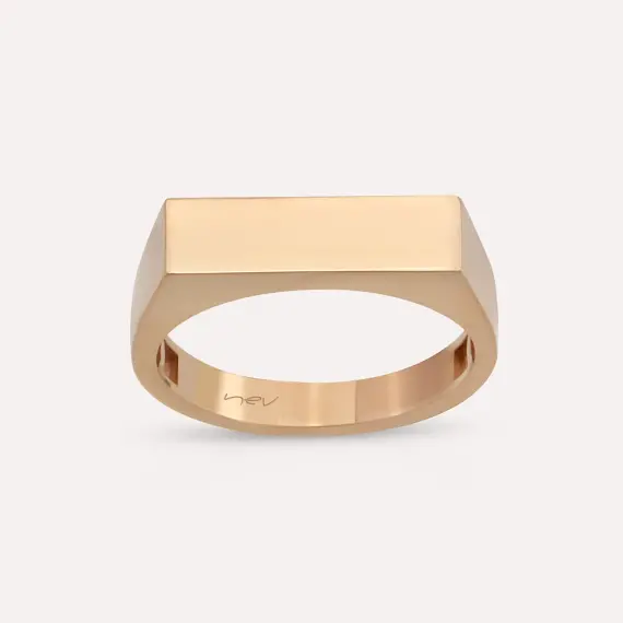 Even Thick Rose Gold Ring - 1