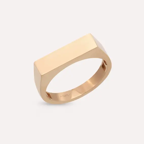 Even Thick Rose Gold Ring - 2