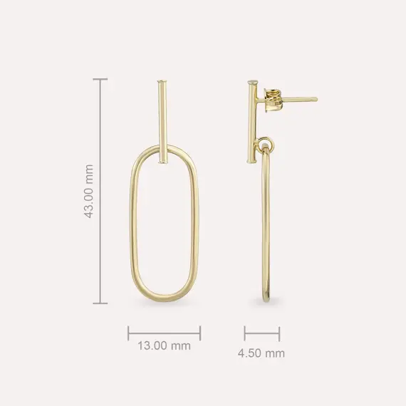 Evie Yellow Gold Earring - 3