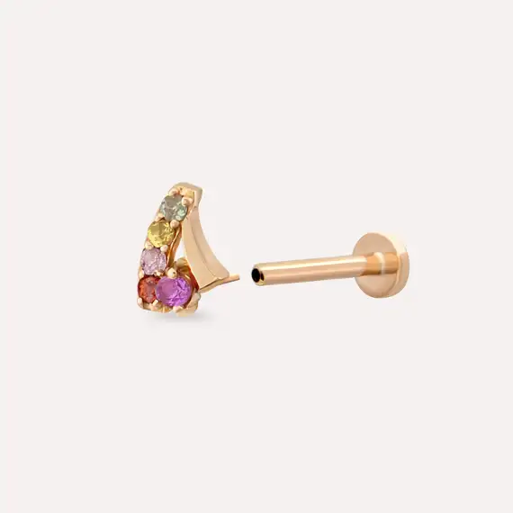 Fey Multicolor Sapphire Rose Gold Piercing - 5