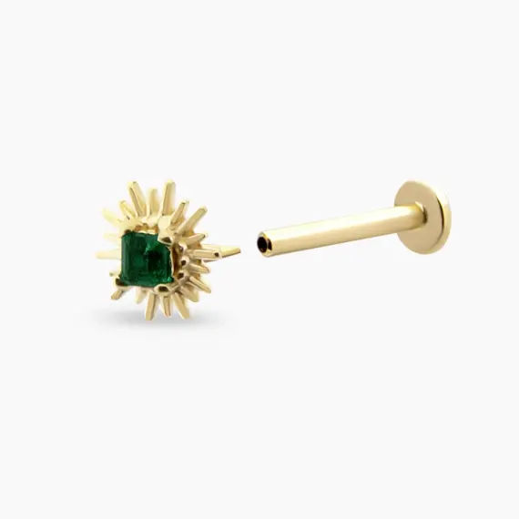 Feya Emerald Yellow Gold Piercing - 4