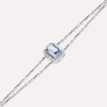 Fiona Blue Sapphire and Diamond White Gold Bracelet - Nev Jewellery (1)