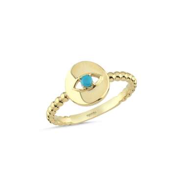 Firuze Taşlı Plaka Yüzük - NEV JEWELLERY (1)