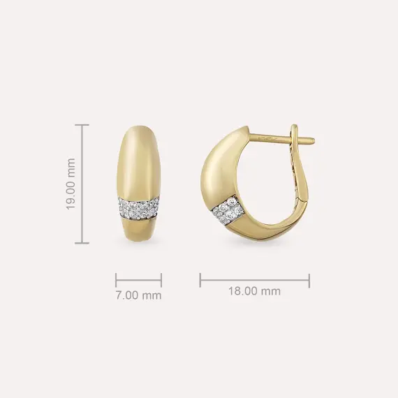 Flanch Yellow Gold Earring - 3