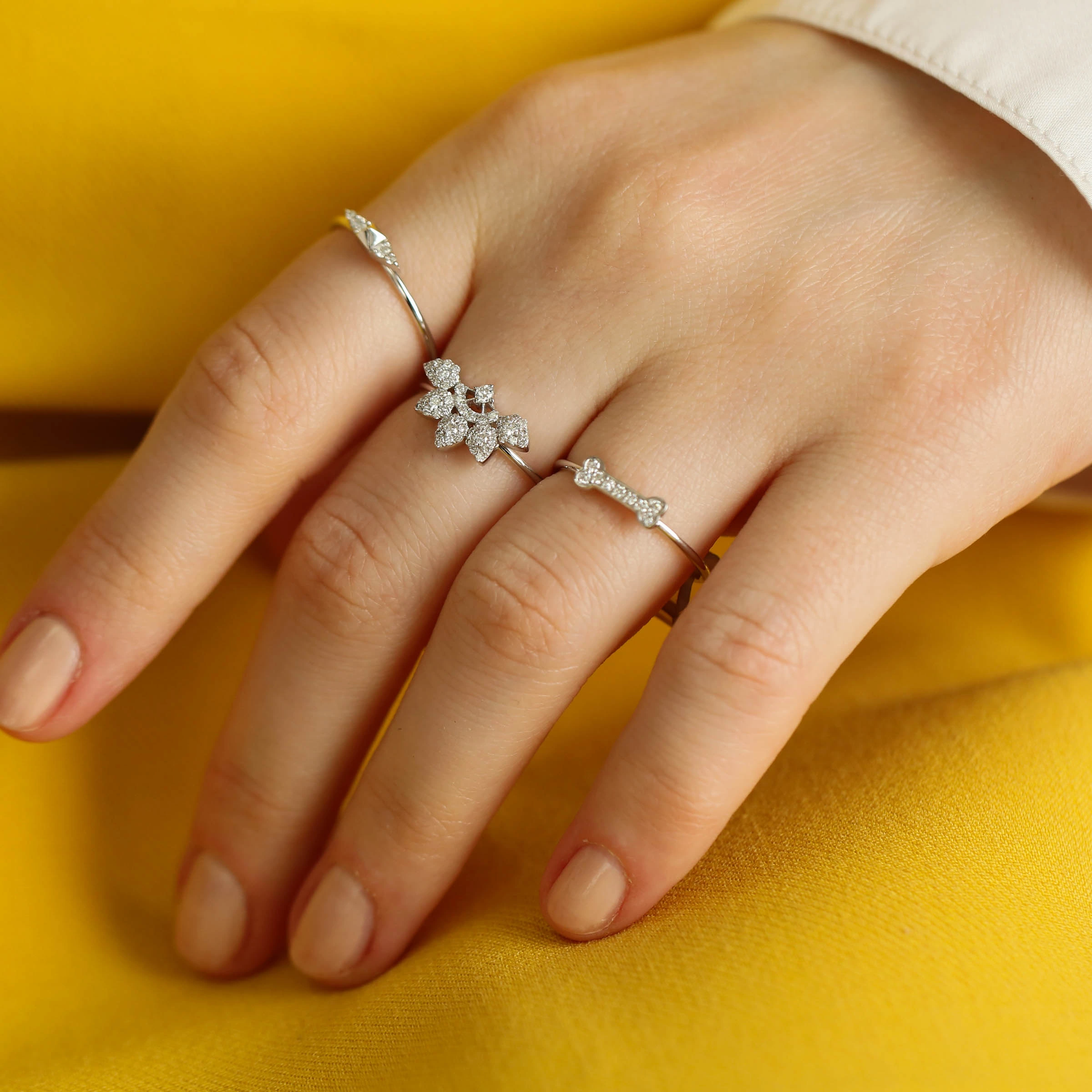 Flare 0.26 CT Diamond White Gold Ring - Nev Jewellery (1)